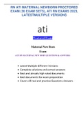 RN ATI MATERNAL NEWBORN PROCTORED EXAM &lpar;36 EXAM SETS&rpar;&comma; ATI RN EXAMS 2023&comma; LATESTMULTIPLE VERSIONS