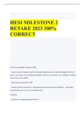HESI MILESTONE 2  RETAKE 2023 100&percnt;  CORRECT