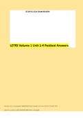 LETRS Volume 1 Unit post  with 100% Correct Answers