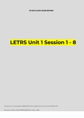 LETRS Unit 1 Session 1 - 8  with 100% Correct Answers