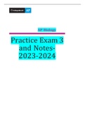 AP Biology Practice Exam 3 and Notes-2023-2024