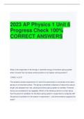 2023 AP Physics 1 Unit 6  Progress Check 100%  CORRECT ANSWERS