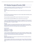 PN Medical Surgical Practice 2020 Questions With Well Explained Rationale Answers