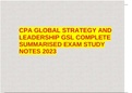 CPA GLOBAL STRATEGY AND LEADERSHIP GSL COMPLETE SUMMARISED EXAM STUDY NOTES 2023