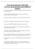 OAE Special Education UPDATED  ACTUAL Exam Questions and CORRECT  Answers