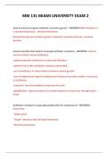  MBI 131 MIAMI UNIVERSITY EXAM 2 QUESTIONS AND ANSWERS 2024