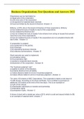 Business Organizations Test Questions and Answers 2022&period;&sol;2023 Rated A&period; Document Content and Description Below