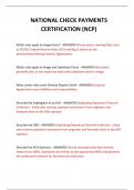  NATIONAL CHECK PAYMENTS CERTIFICATION &lpar;NCP&rpar;  QUESTIONS AND ANSWERS 2024