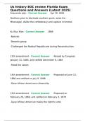 Us history EOC review Florida Exam Questions and Answers &lpar;Latest 2025&rpar;