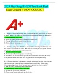 2023 Med-Surg II HESI Test Bank Real Exam Graded A 100&percnt; CORRECT