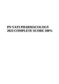 PN VATI PHARMACOLOGY Latest 2023 COMPLETE SCORE A+