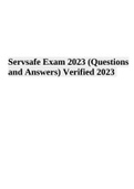 Servsafe Exam Latest  (Questions and Answers) Verified 2023 