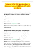 Pediatric HESI &lpar;RN Nursing Care of Children&rpar; Latest 2023 Rated A&plus; &lpar;106 questions&rpar;