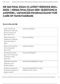 NR 566 FINAL EXAM &lpar;2 LATEST VERSIONS 2024-2025&rpar; &sol; NR566 FINAL EXAM 200&plus; QUESTIONS & ANSWERS &sol; ADVANCED PHARMACOLOGY FOR CARE OF FAMILY&vert;AGRADE