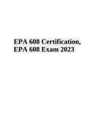 EPA 608 Certification Exam with 100% Correct Answers 2024 (Graded A+)