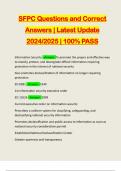 SFPC Questions and Correct Answers &vert; Latest Update 2024&sol;2025 &vert; 100&percnt; PASS