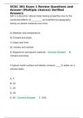 SCSC 301 Exam 1 Review Questions and Answer &lpar;Multiple choices&rpar; Verified Answers  