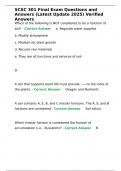 SCSC 301 Final Exam Questions and Answers &lpar;Latest Update 2025&rpar; Verified Answers 