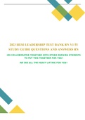 2023 HESI LEADERSHIP RN TEST BANK ALL 55 QUESTIONS AND ANSWERS: : Next Generation Format     ALL 100% CORRECT – GUARANTEED A++