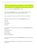 The Professional Scrum Master&trade; level I &lpar;PSM I&rpar; Assessment&colon; Set 1 questions with correct answers