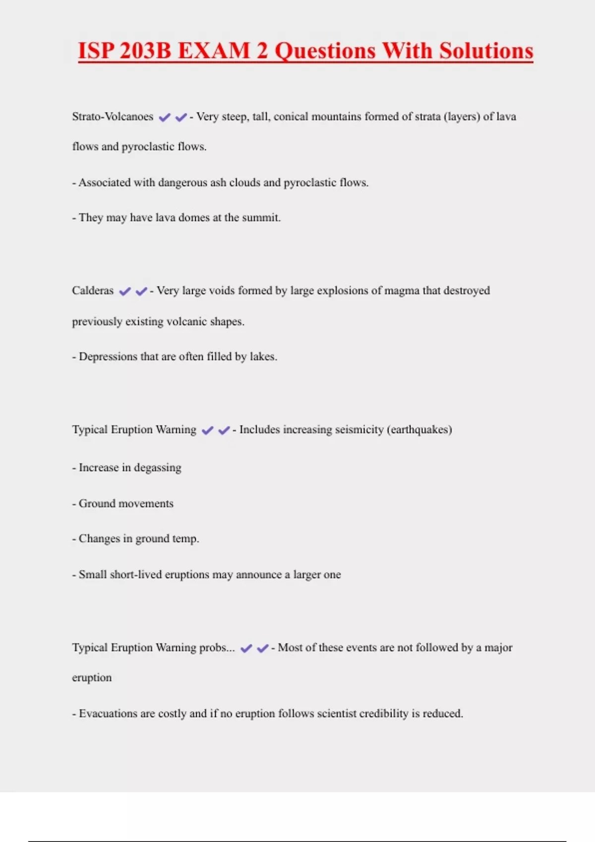 ISP 203B EXAM 2 Questions With Solutions - ISP-203B - Stuvia US