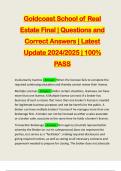 BUNDLE FOR GOLD COAST REAL ESTATE EXAMS&colon;&colon;&colon;&colon;&colon; QUESTIONS AND CORRECT ANSWERS &vert; LATEST UPDATE 2024&sol;2025