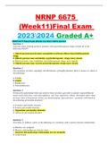 NRNP 6675 (Week11)Final Exam 20232024 Graded A+