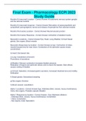 Final Exam - Pharmacology ECPI 2023 Study Guide 