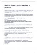 ISM3004 Exam 1 Study Questions & Answers
