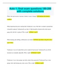 Auto 1&colon; final exam questions 180-200 with complete solutions