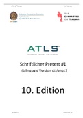 ATLS Pre-Test 10 Edition   (100% CORRECT ANSWERS) A+ GRADED VERIFIED