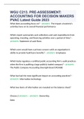 WGU C213. PRE-ASSESSMENT: ACCOUNTING FOR DECISION MAKERS PVAC Latest Guide 2023