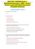 NUR 2356 / NUR2356 Exam 1: Multidimensional Care I / MDC 1 Exam 1 Review (Latest 2022/2023) Rasmussen (Complete Solutions)
