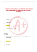 COM 316 / COM316 EXAM 1 LATEST 2023-2024 GENDER  AND COMMUNICATION QUESTIONS AND CORRECT ANSWERS  