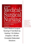 Lewis Medical Surgical Nursing-A Test Bank by Harding 11th Edition: Chapters 1-68| Family Focused Nursing Care 1st Edition Questions and Answers 2023|Updated 2023 ATI Pharmacology Proctored Exam Test Bank 150   Questions|Psyc 140 Developmental (Lifespan) 