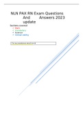 NLN PAX RN Exam Questions And Answers 2023 update