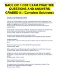 NACE CIP 1 CBT EXAM PRACTICE QUESTIONS AND ANSWERS GRADED A+ (Complete Solutions)
