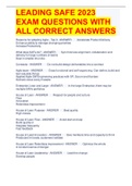 LEADING SAFE 2023 EXAM QUESTIONS WITH ALL CORRECT ANSWERS 