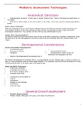 Pediatric Assessment Study Guide