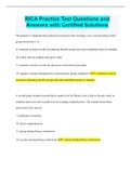 RICA Practice Test Questions and Answers with Certified Solutions