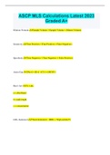 ASCP MLS Calculations Latest 2023 Graded A&plus;
