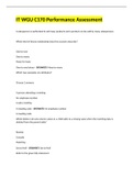IT WGU C170 Performance Assessment