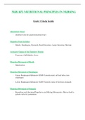 Exam 1&comma; Exam 2 & Exam 3&colon; NUR1172 &sol; NUR 1172 &lpar;Latest 2024 &sol; 2025 UPDATES STUDY BUNDLE&rpar; Nutritional Principles In Nursing &vert; Questions and Verified Answers &vert; Graded A - Rasmussen