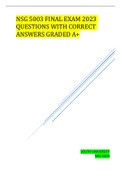 NSG 5003 FINAL EXAM 2023 QUESTIONS WITH CORRECT  ANSWERS GRADED A&plus;