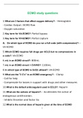 ECMO study questions and answers latest 2022