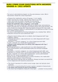 NURS CPNRE EXAM QUESTIONS WITH ANSWERS GRADED A&plus; 2022 UPDATE