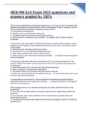HESI RN Exit Exam 2022 questions and answers graded A&plus; 100&percnt;