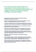 WGU C201 BUSINESS ACUMEN OBJECTIVE  ASSESSMENT LATEST VERSION 2024 ACTUAL  EXAM TEST BANK COMPLETE 400 QUESTIONS AND  CORRECT DETAILED ANSWERS &lpar;VERIFIED  ANSWERS&rpar; &vert;ALREADY GRADED