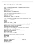 Patient Care Technician National Test
