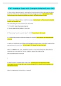 C787 Nutrition Exam with Complete Solution Latest 2022&comma; Questions with accurate answers&period;